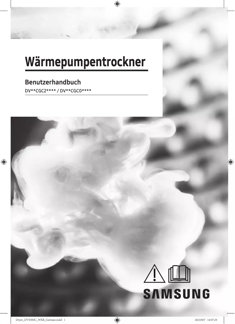 Page 1 de la notice Manuel utilisateur Samsung DV80CGC0B0TE