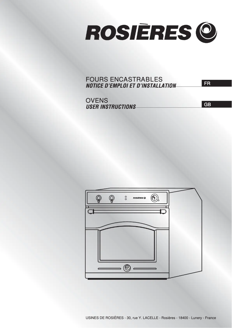 Page n°1 - Manuel utilisateur Rosieres RFT5577AV