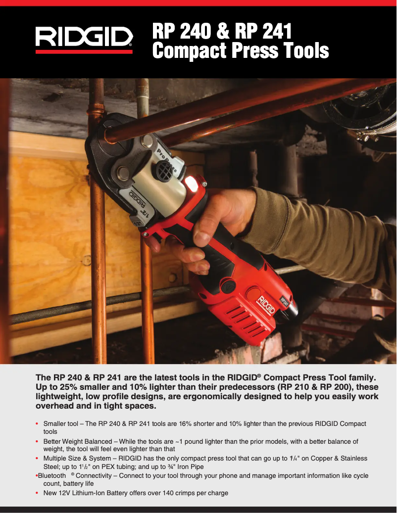 Page n°1 - Catalogue Ridgid RP 240