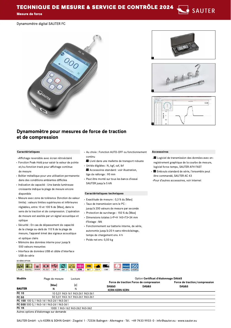 Page 1 de la notice Brochure Kern FC 10