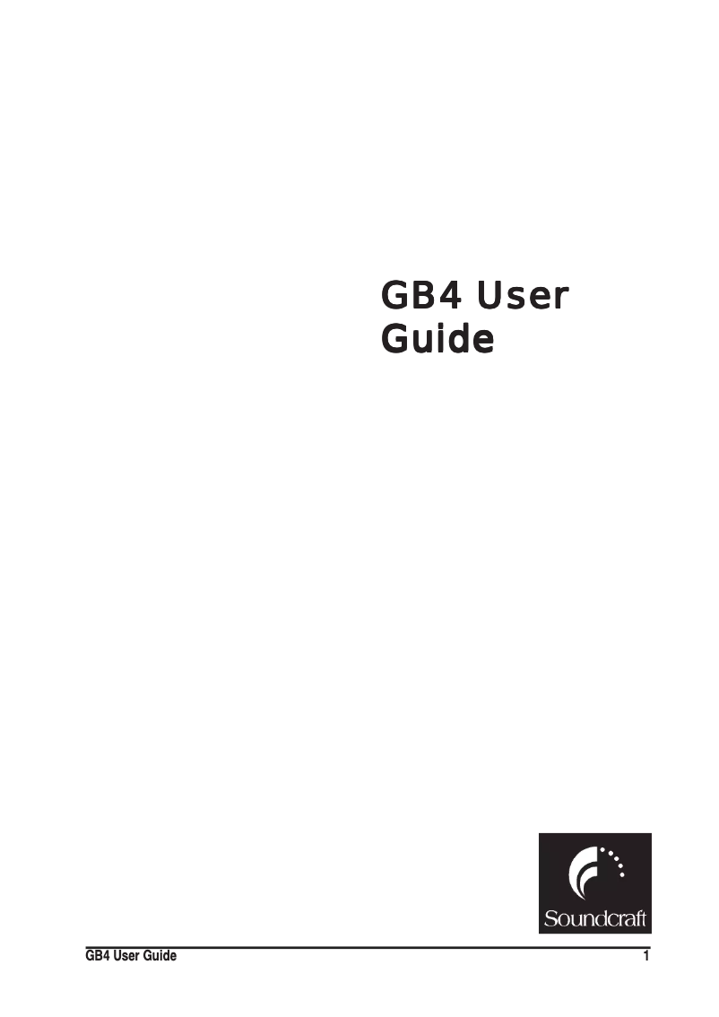 Image de la première page du manuel de l'appareil GB4
