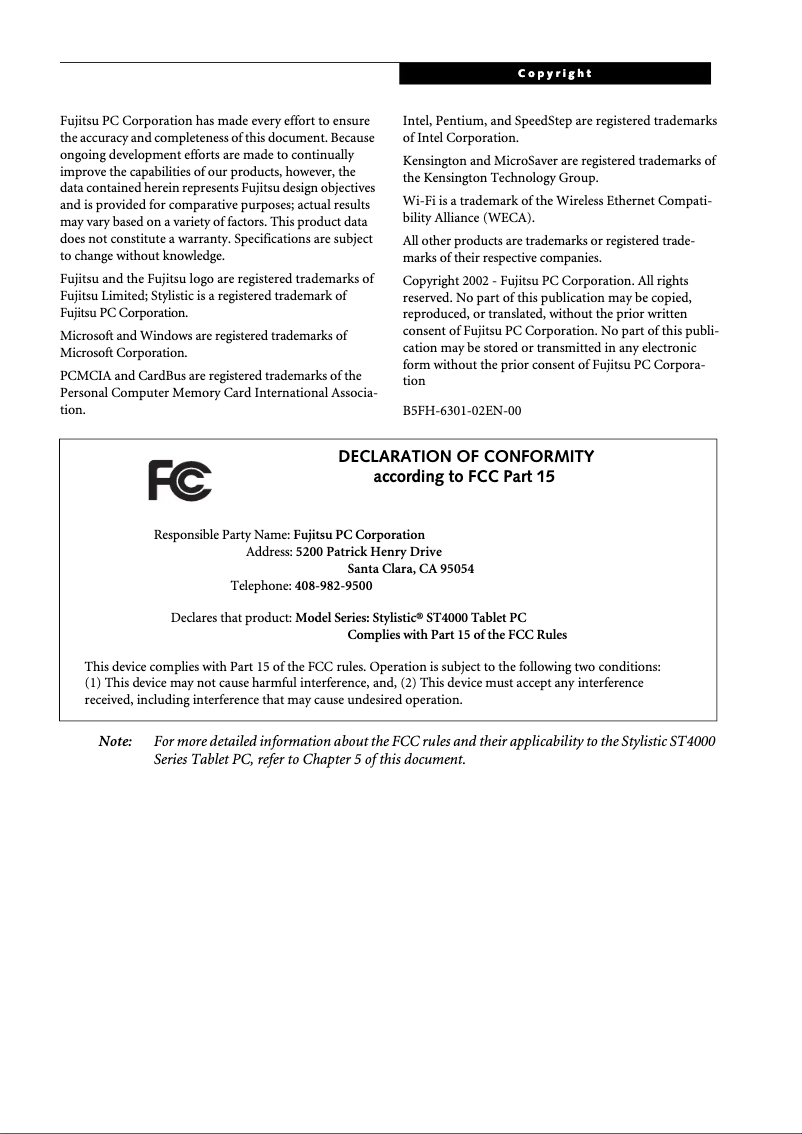 Página 1 del manual Manual de usuario Fujitsu Stylistic ST4110P