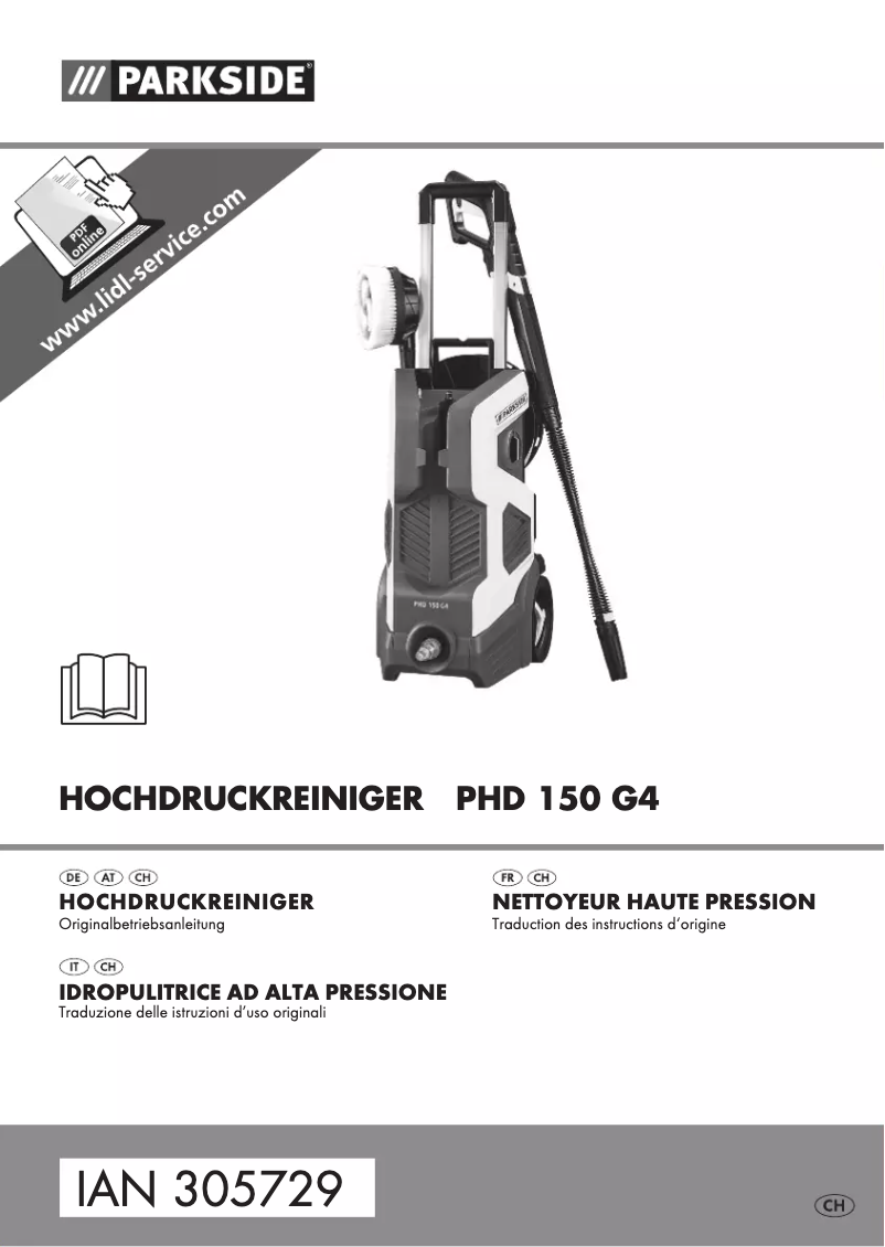 Página 1 del manual Manual de usuario Parkside PHD 150 G4