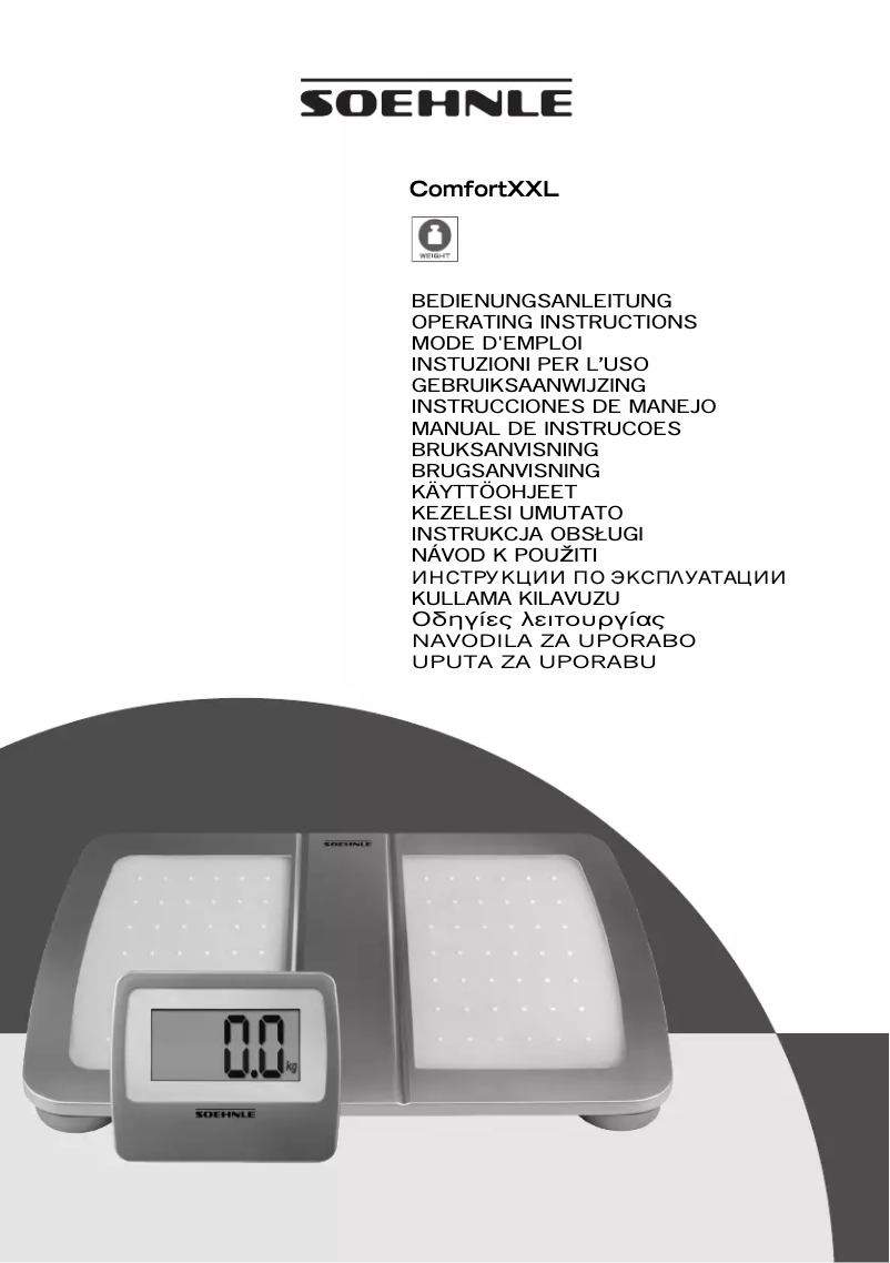 Image de la première page du manuel de l'appareil Comfort XXL