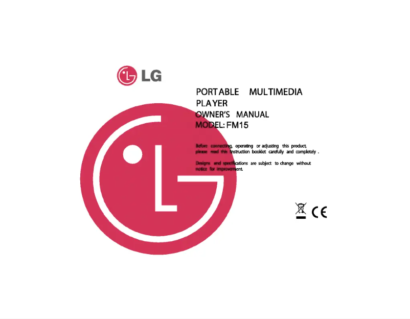 Página 1 del manual Manual de usuario LG MF-FM15E5K