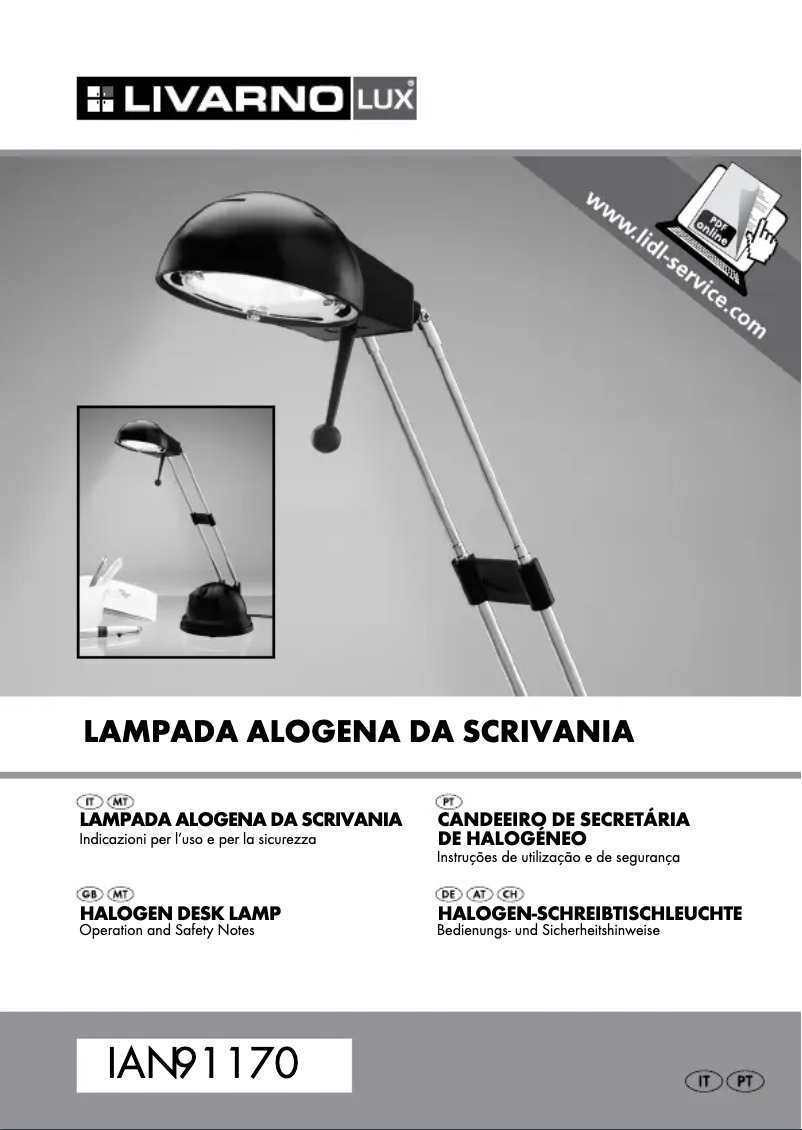 Page 1 de la notice Manuel utilisateur Livarno Lux IAN 091170