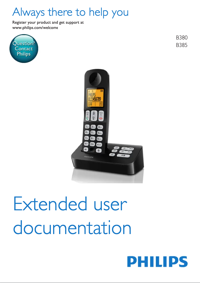Página 1 del manual Manual de usuario Philips B385