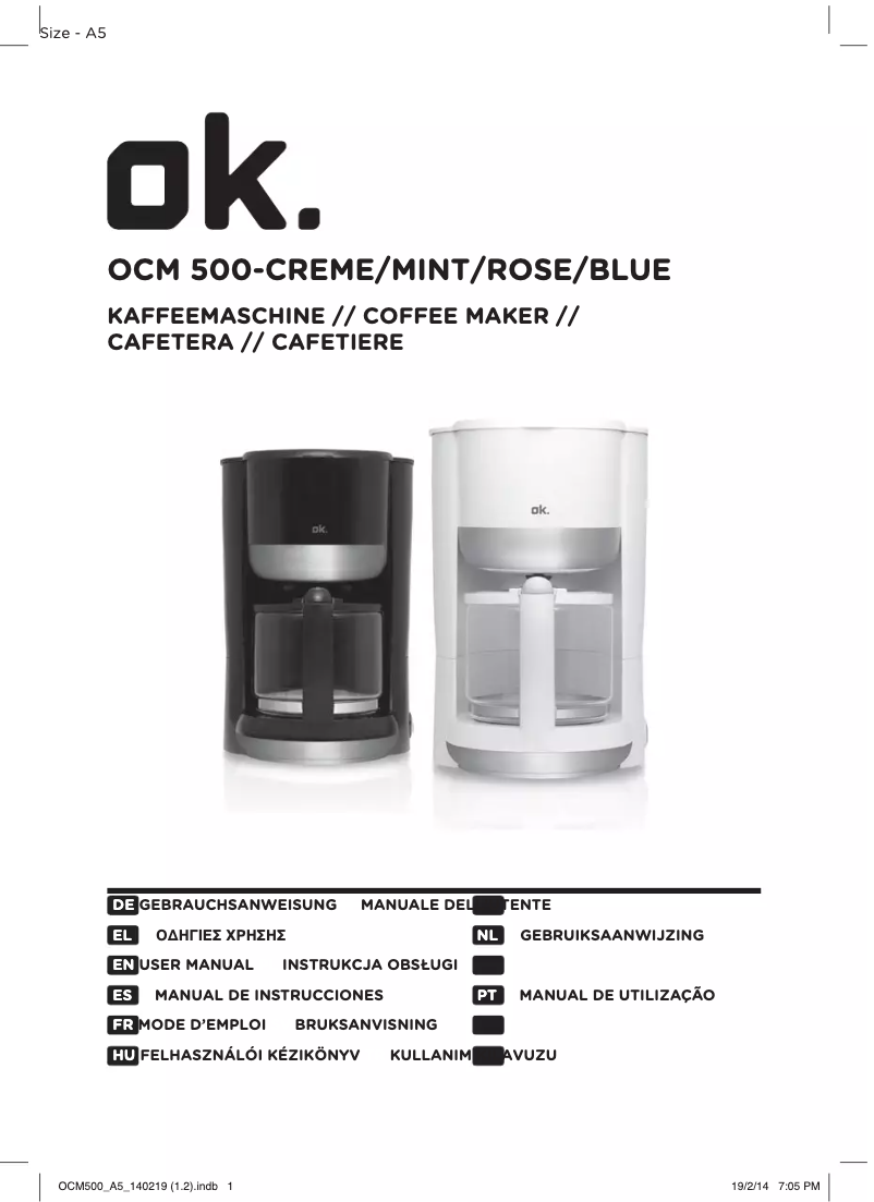 Page 1 de la notice Manuel utilisateur OK OCM 500
