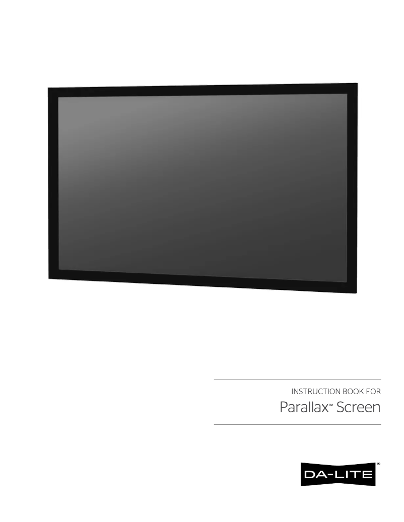 Page n°1 - Manuel utilisateur Da-Lite Parallax 28805V