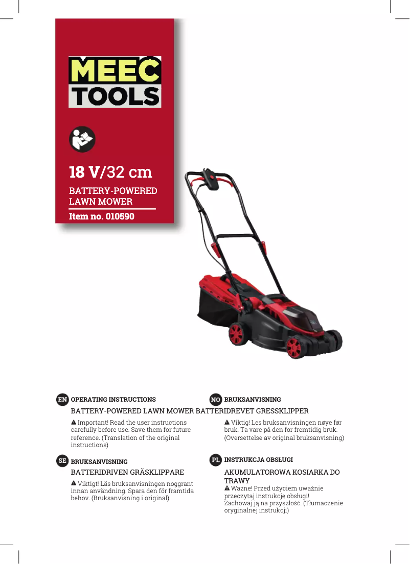 Page n°1 - Manuel utilisateur Meec Tools 010-590