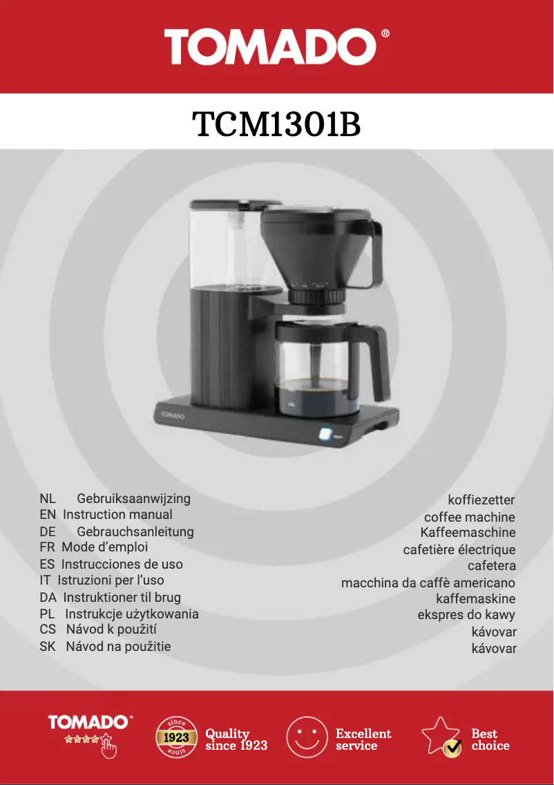 Page 1 de la notice Mode d'emploi Tomado TCM1301B
