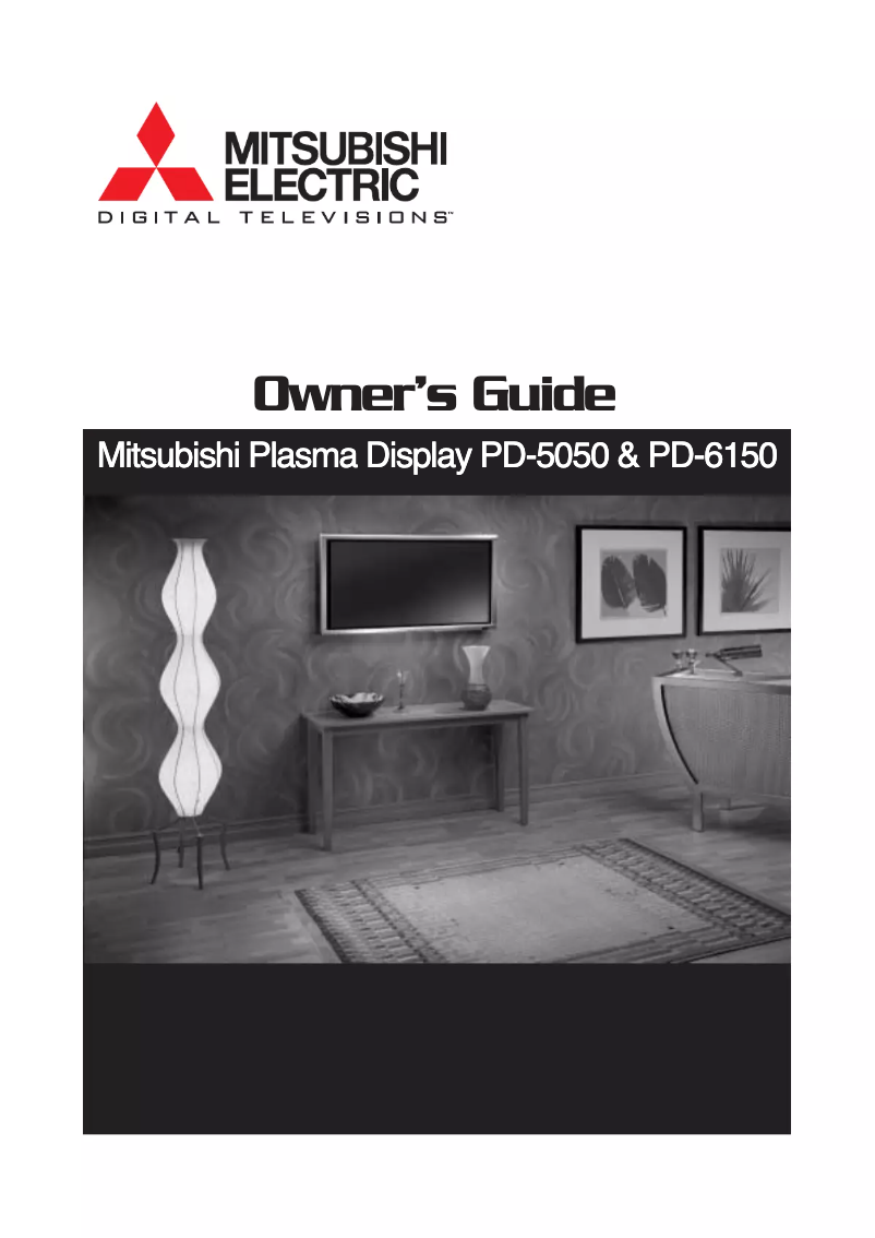 Page n°1 - Manuel utilisateur Mitsubishi PD-6150