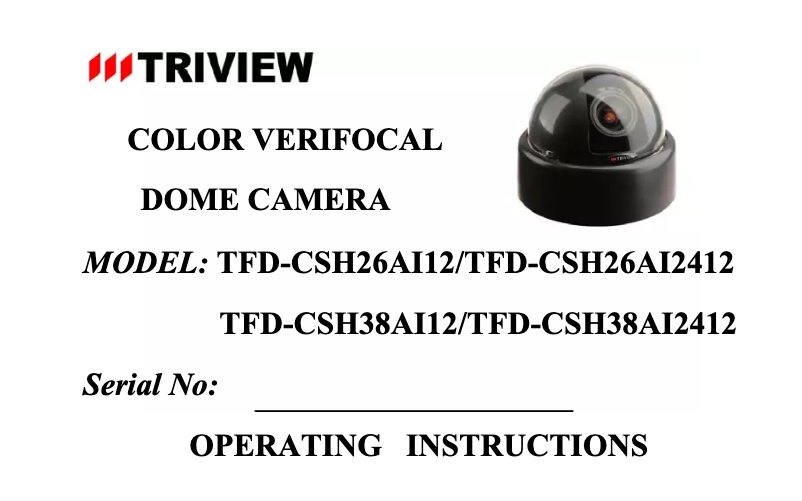 Page 1 of the manual User Manual Tatung TFD-CSH38AI12