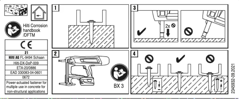 Página 1 del manual Manual de usuario Hilti X-P B3 MX