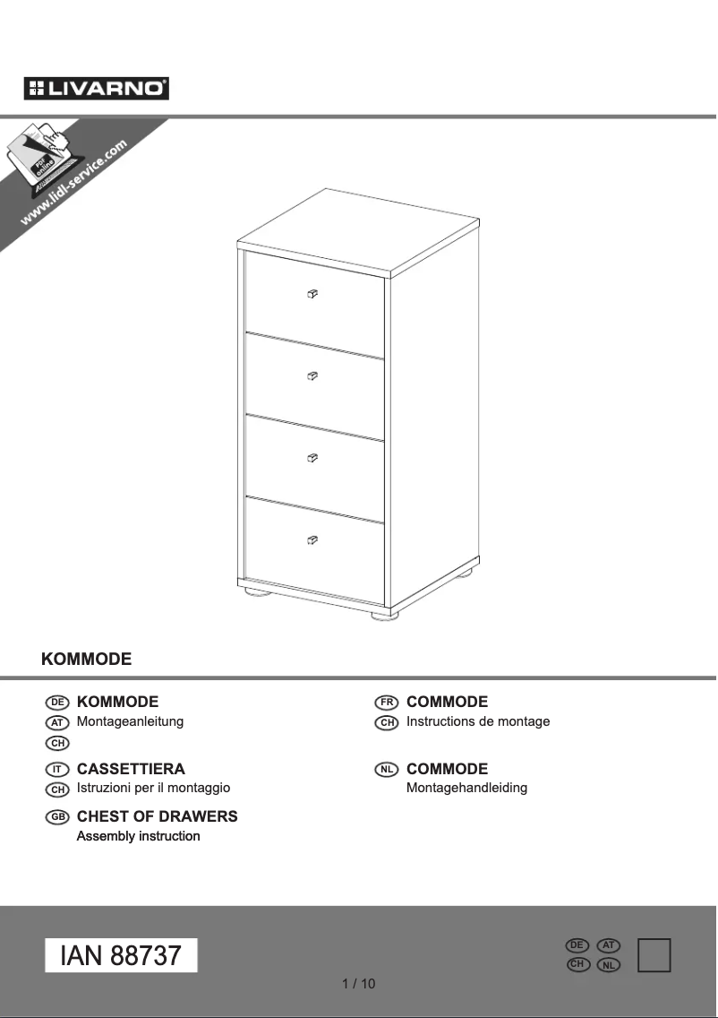 Page n°1 - Manuel utilisateur Livarno Lux IAN 88737