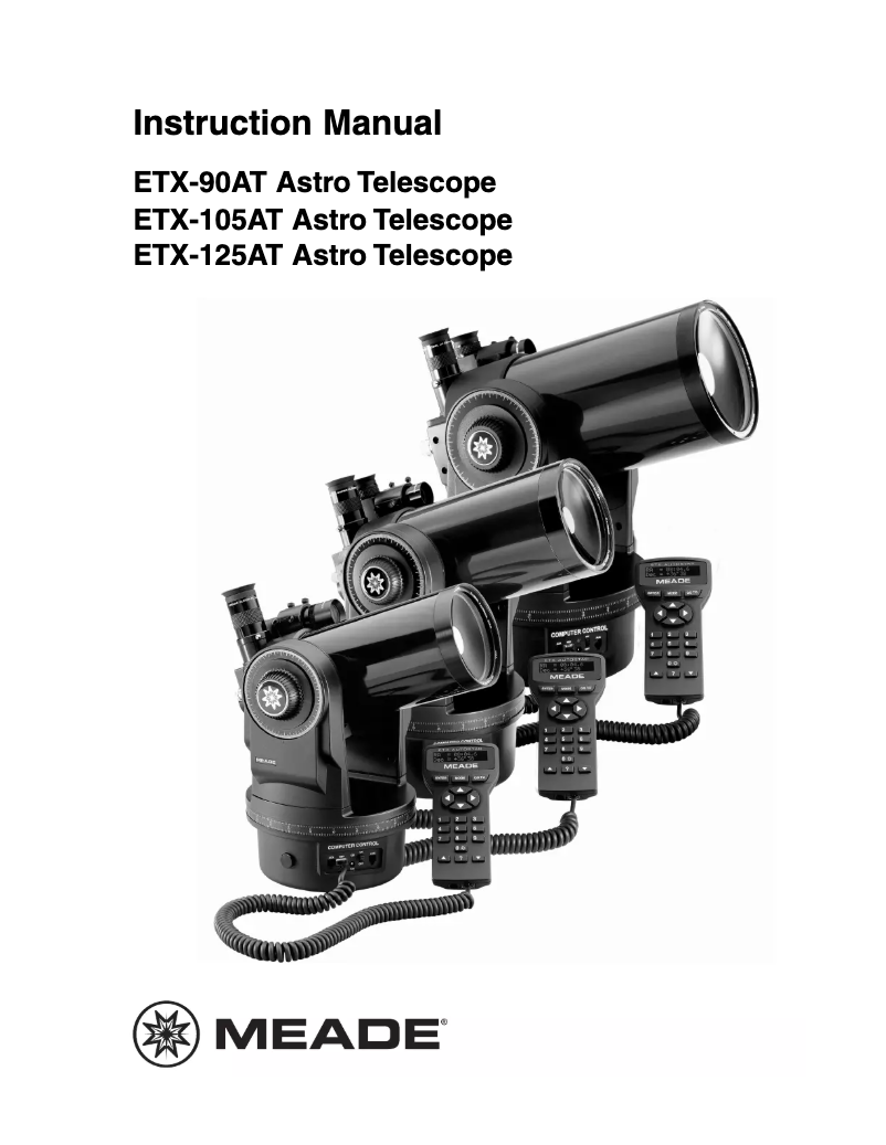 Page n°1 - Manuel utilisateur Meade ETX-105AT