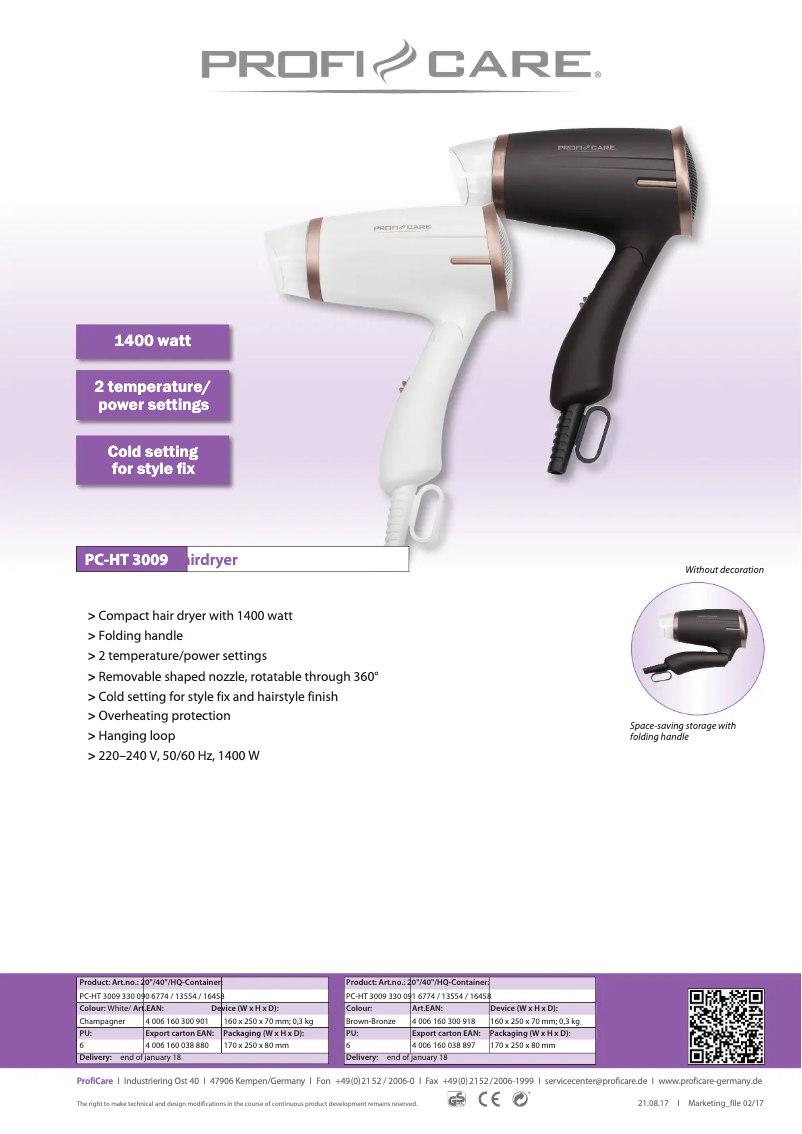 Image de la première page du manuel de l'appareil PC-HT 3009