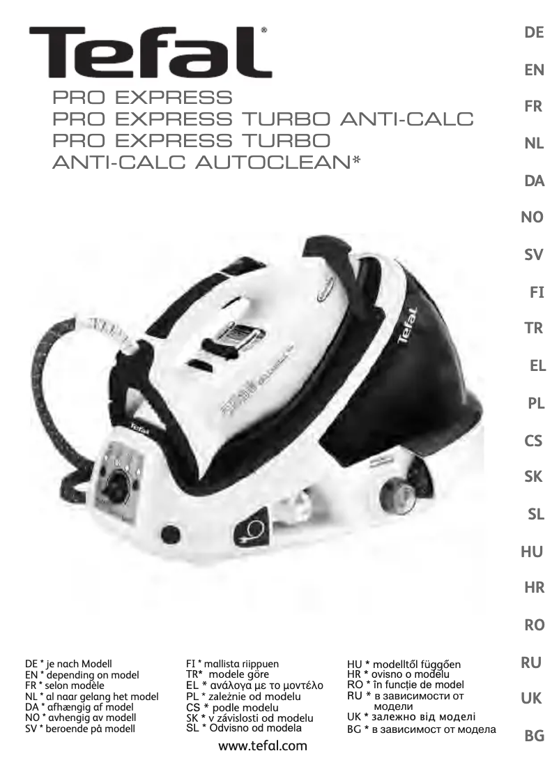 Page n°1 - Manuel utilisateur Tefal Pro Express Turbo Anti-calc Autoclean GV8461