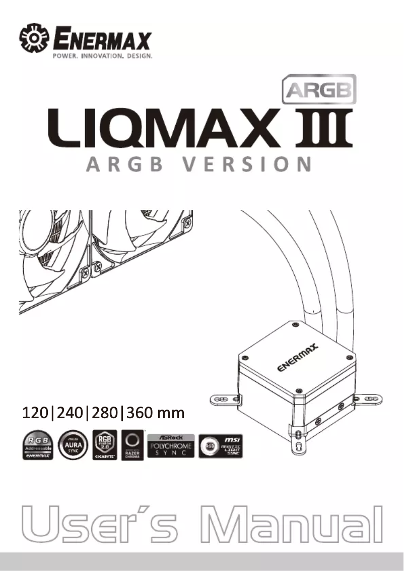 Page n°1 - Manuel utilisateur Enermax Liqmax III ARGB 120 ELC-LMT120-ARGB