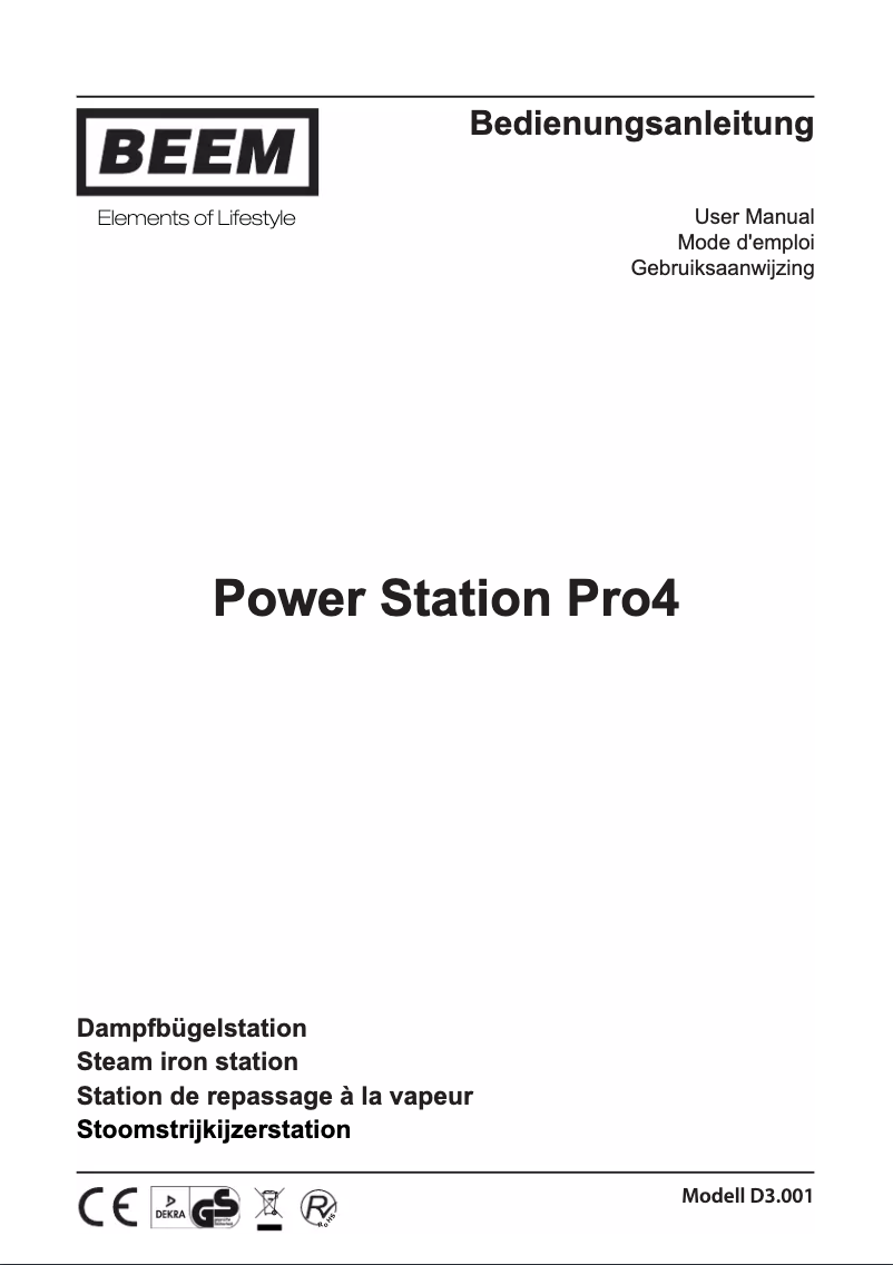 Page 1 de la notice Manuel utilisateur BEEM Power Station Pro4