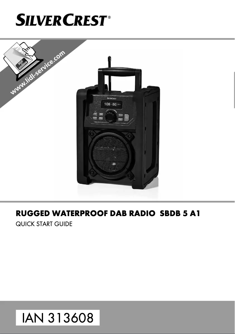 Image de la première page du manuel de l'appareil SBDB 5 A1