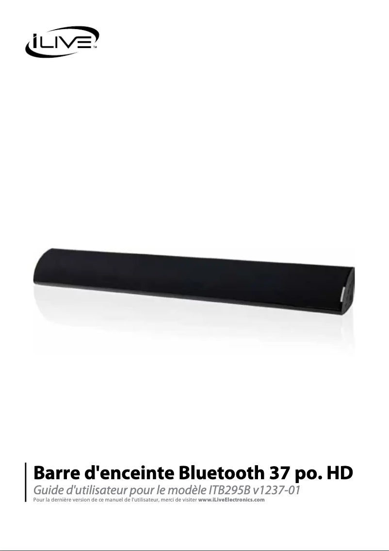 Image de la première page du manuel de l'appareil ITB295B