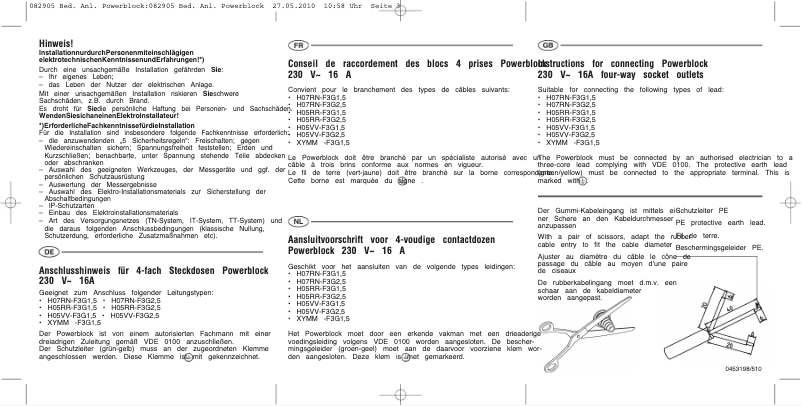 Image de la première page du manuel de l'appareil 1081070