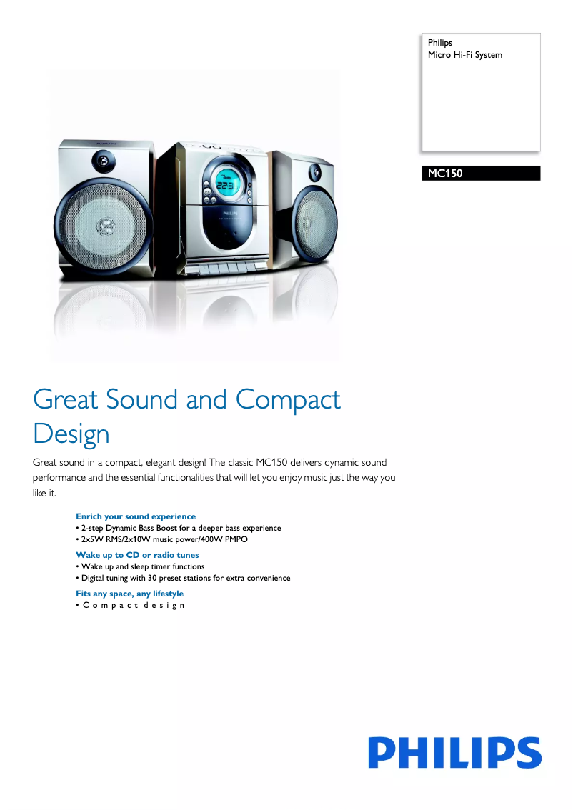 Image de la première page du manuel de l'appareil MC150