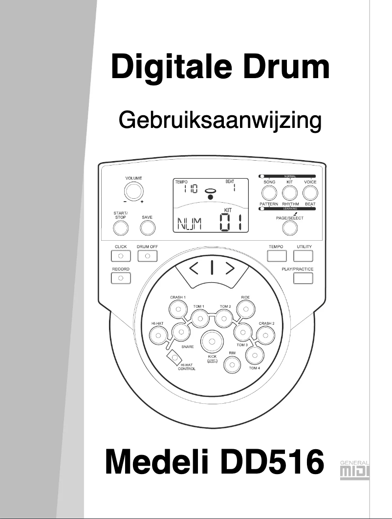 Página 1 del manual Manual de usuario Medeli DD516