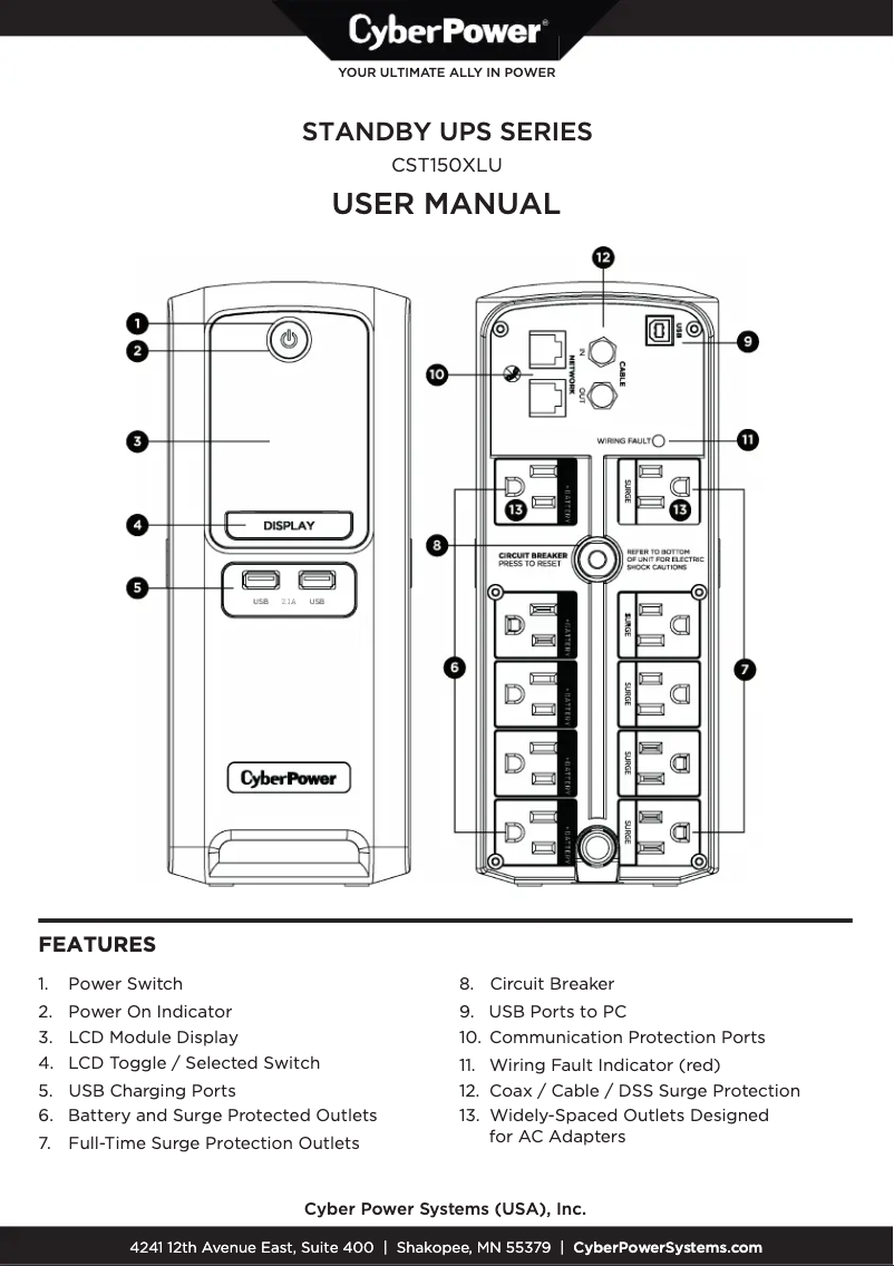 Image de la première page du manuel de l'appareil CST150XLU