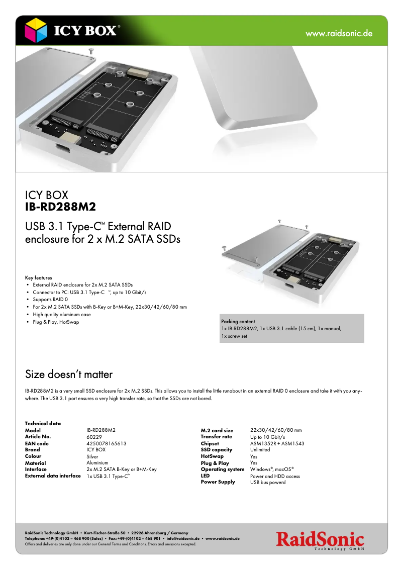 Imagen de la primera página del manual del dispositivo IB-RD288M2