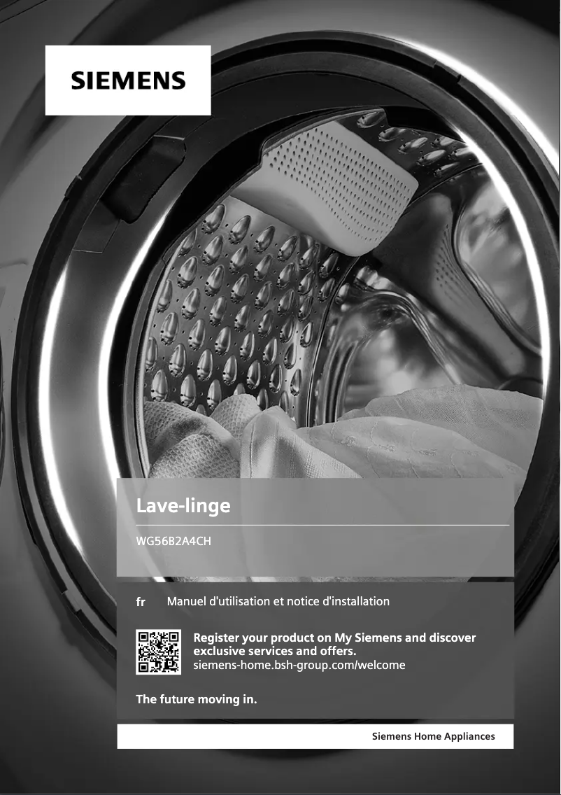 Page 1 de la notice Manuel utilisateur Siemens WG56B2A4CH