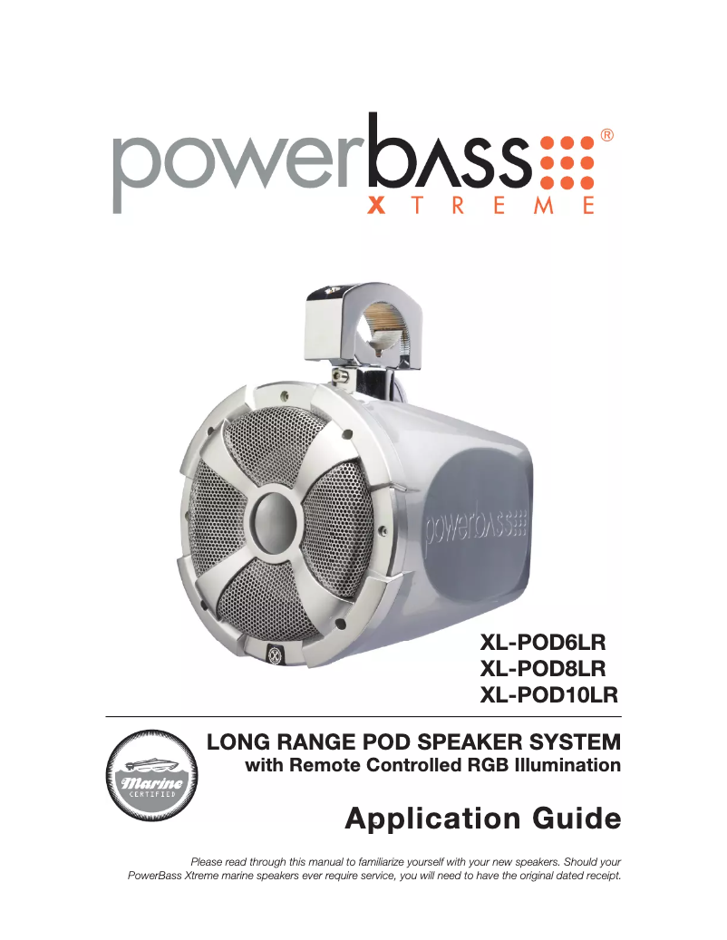 Image de la première page du manuel de l'appareil XL-POD6LR