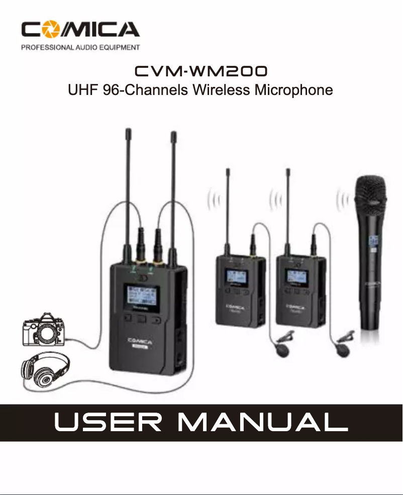 Page 1 de la notice Manuel utilisateur Comica CVM-WM200TX