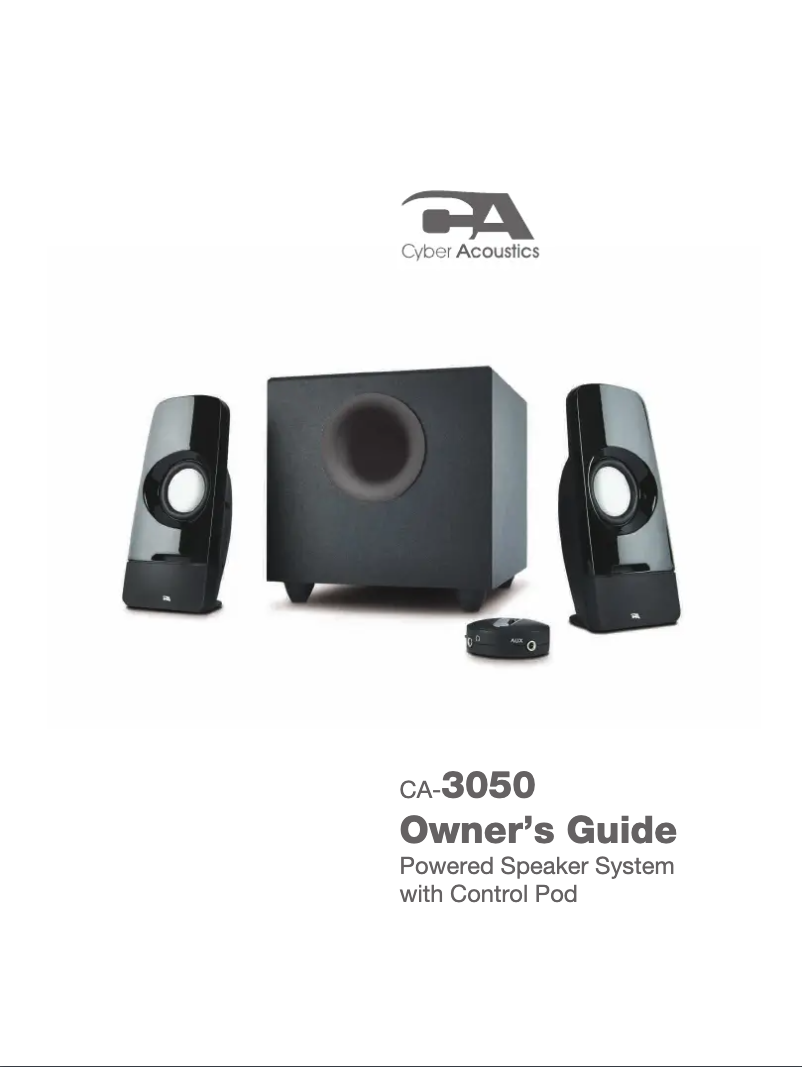 Page 1 de la notice Manuel utilisateur Cyber Acoustics CA-3050