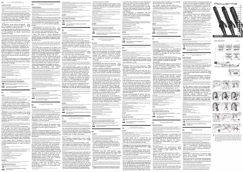 Page 1 de la notice Manuel utilisateur Rowenta CF3352