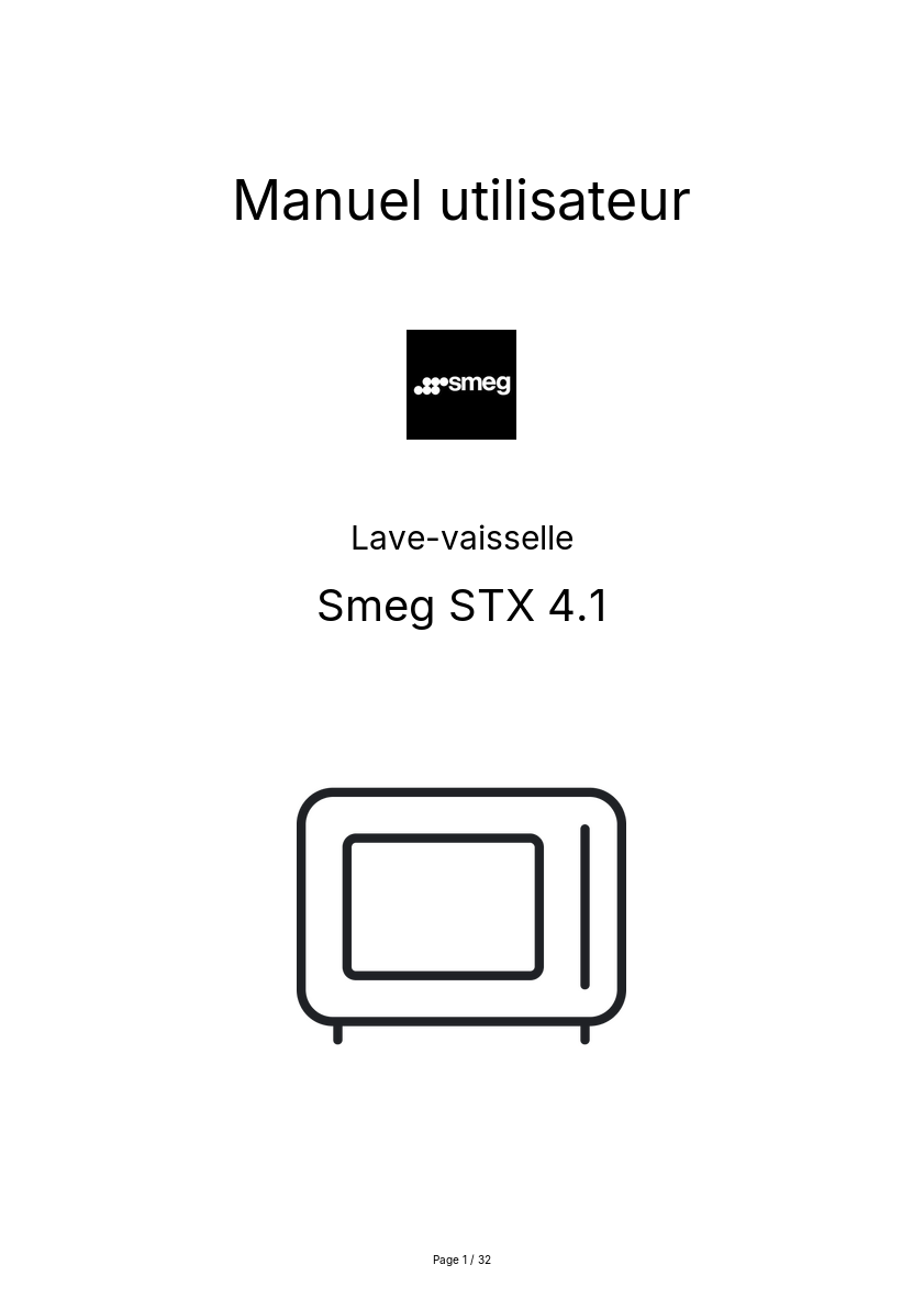 Image de la première page du manuel de l'appareil STX 4.1