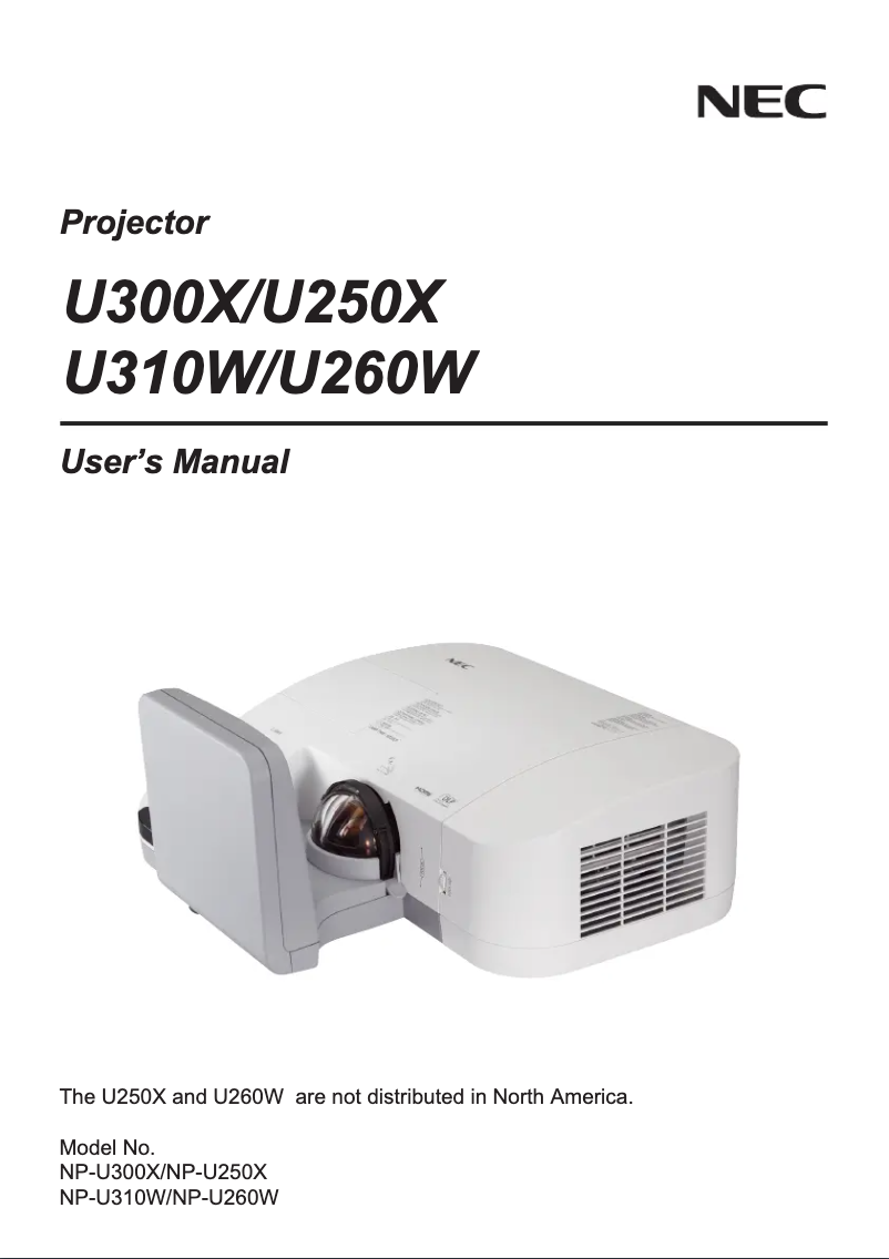 Image de la première page du manuel de l'appareil U260W