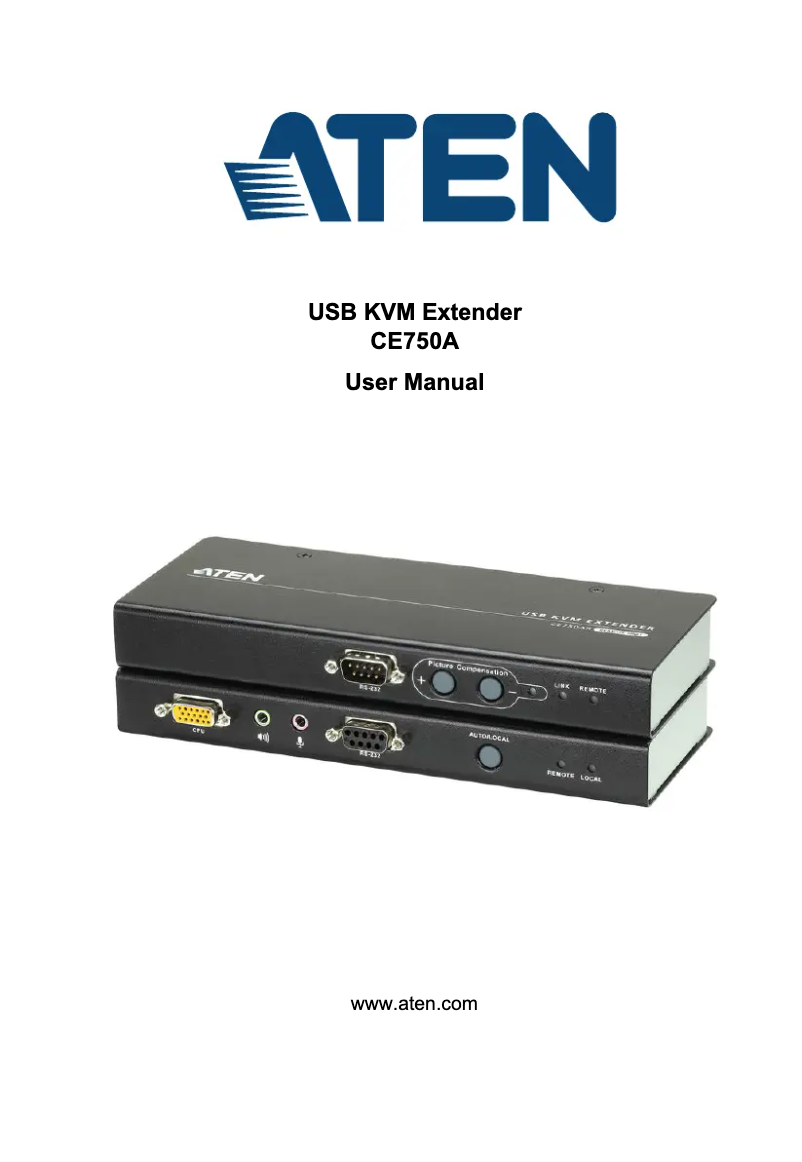 Page 1 de la notice Manuel utilisateur ATen CE750A