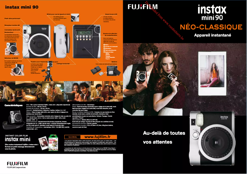 Page 1 de la notice Manuel utilisateur Fujifilm Instax Mini 90 Neo Classic