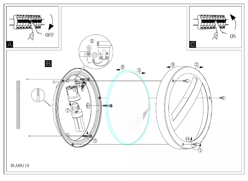 Page 1 de la notice Manuel utilisateur Eglo Sevilla 88119