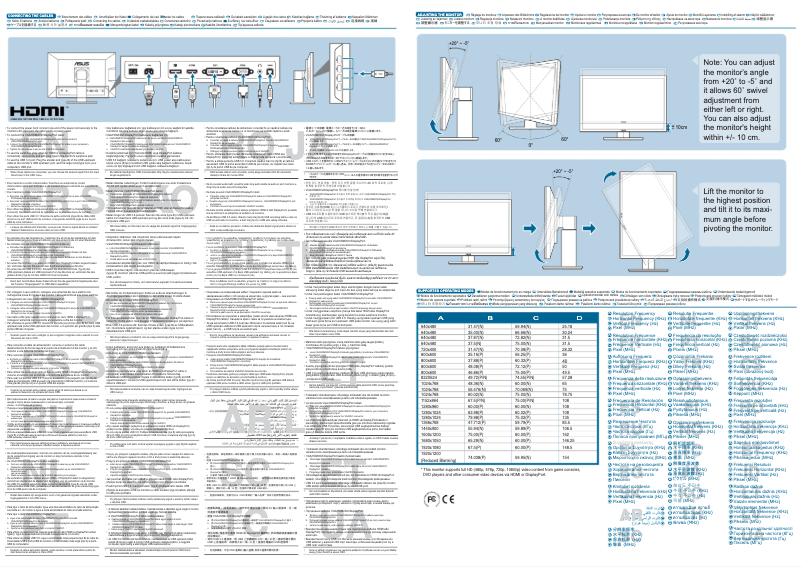 Page n°1 - Guide de démarrage rapide Asus ProArt PA249Q