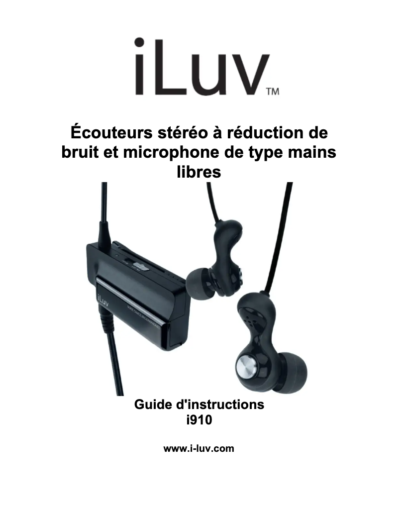 Page n°1 - Manuel utilisateur iLuv i910