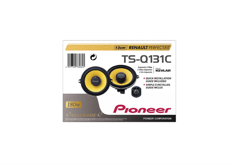 Page 1 de la notice Manuel utilisateur Pioneer TS-Q131C