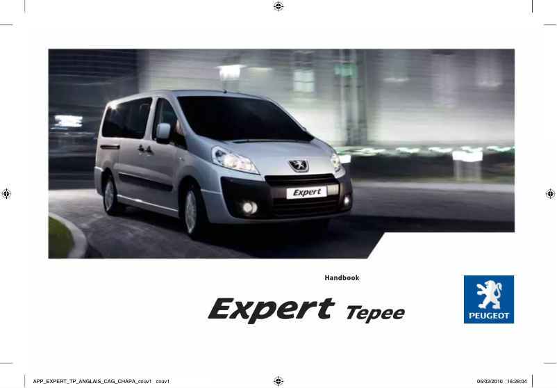 Page 1 de la notice Manuel utilisateur Peugeot Expert Tepee (2010)