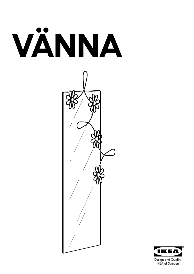 Image de la première page du manuel de l'appareil VANNA (flowershaped)