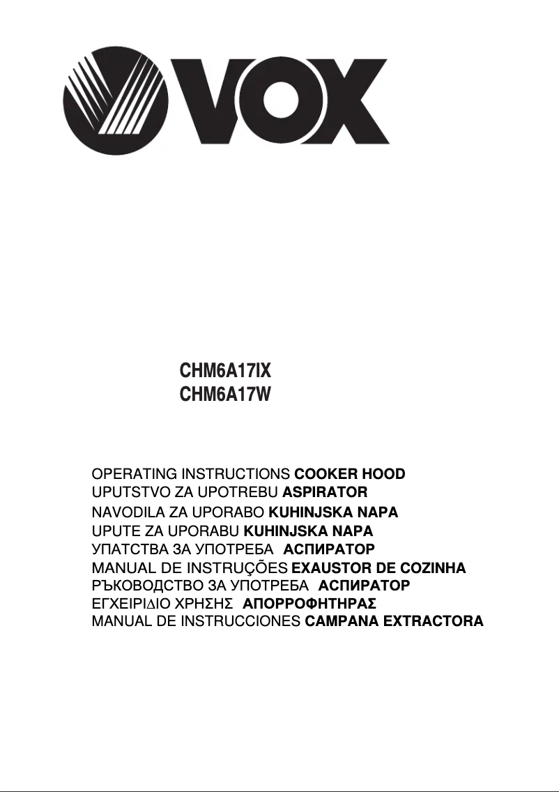 Page 1 de la notice Manuel utilisateur VOX CHM6A17IX
