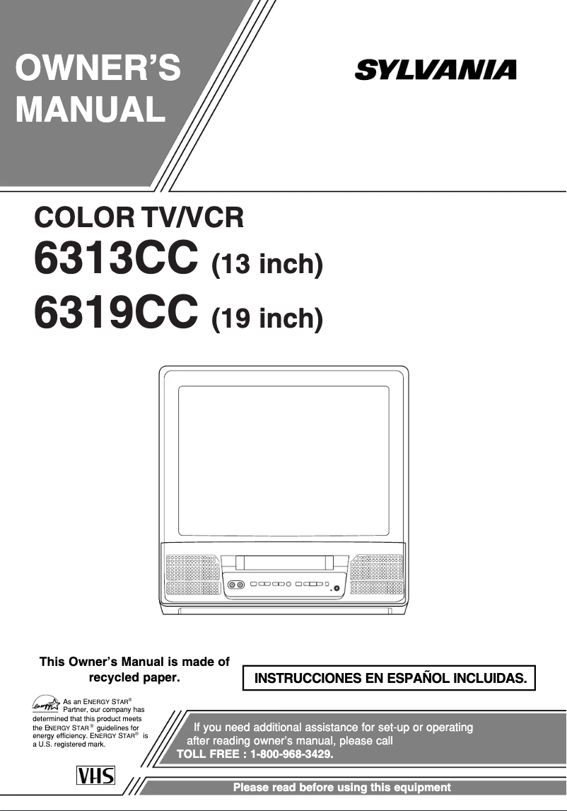Page n°1 - Manuel utilisateur Sylvania 6313CC