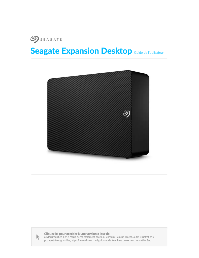 Page n°1 - Manuel utilisateur Seagate Expansion Desktop