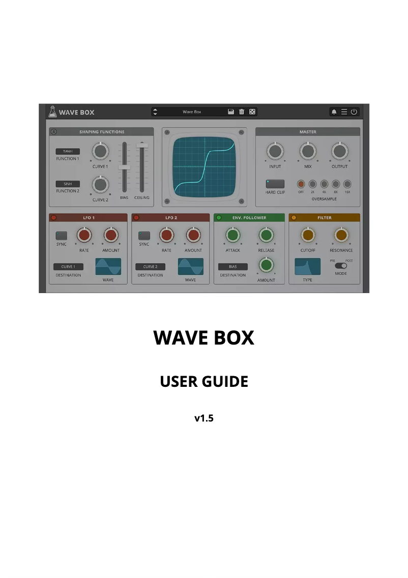 Page n°1 - Manuel utilisateur AudioThing Wave Box